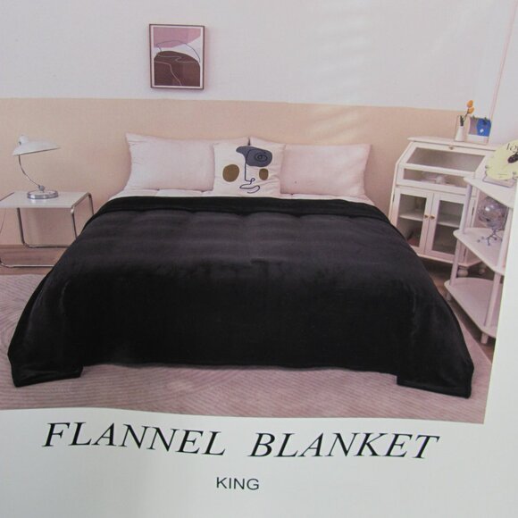 GL  GOLDEN LINEN  FLANNEL/VELOUR BLANKET/THROW  NIP - Picture 2 of 4
